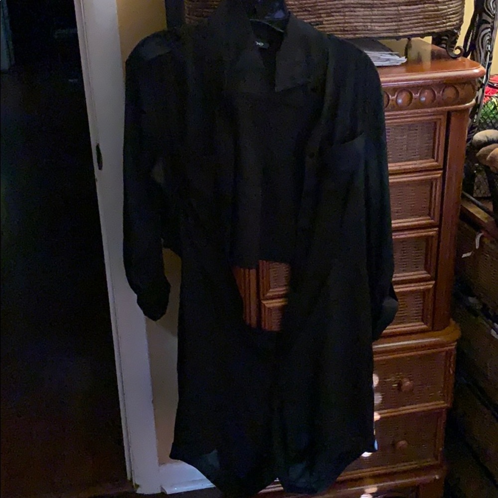 Black romper slit back
